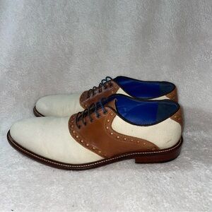 Winthrop Phillips Navy White Tie Oxford Shoes 9.5